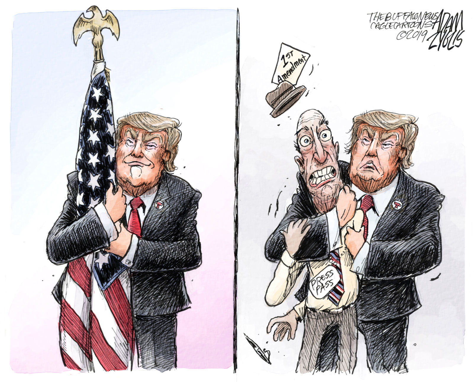 Embracing freedom by Adam Zyglis, The Buffalo News